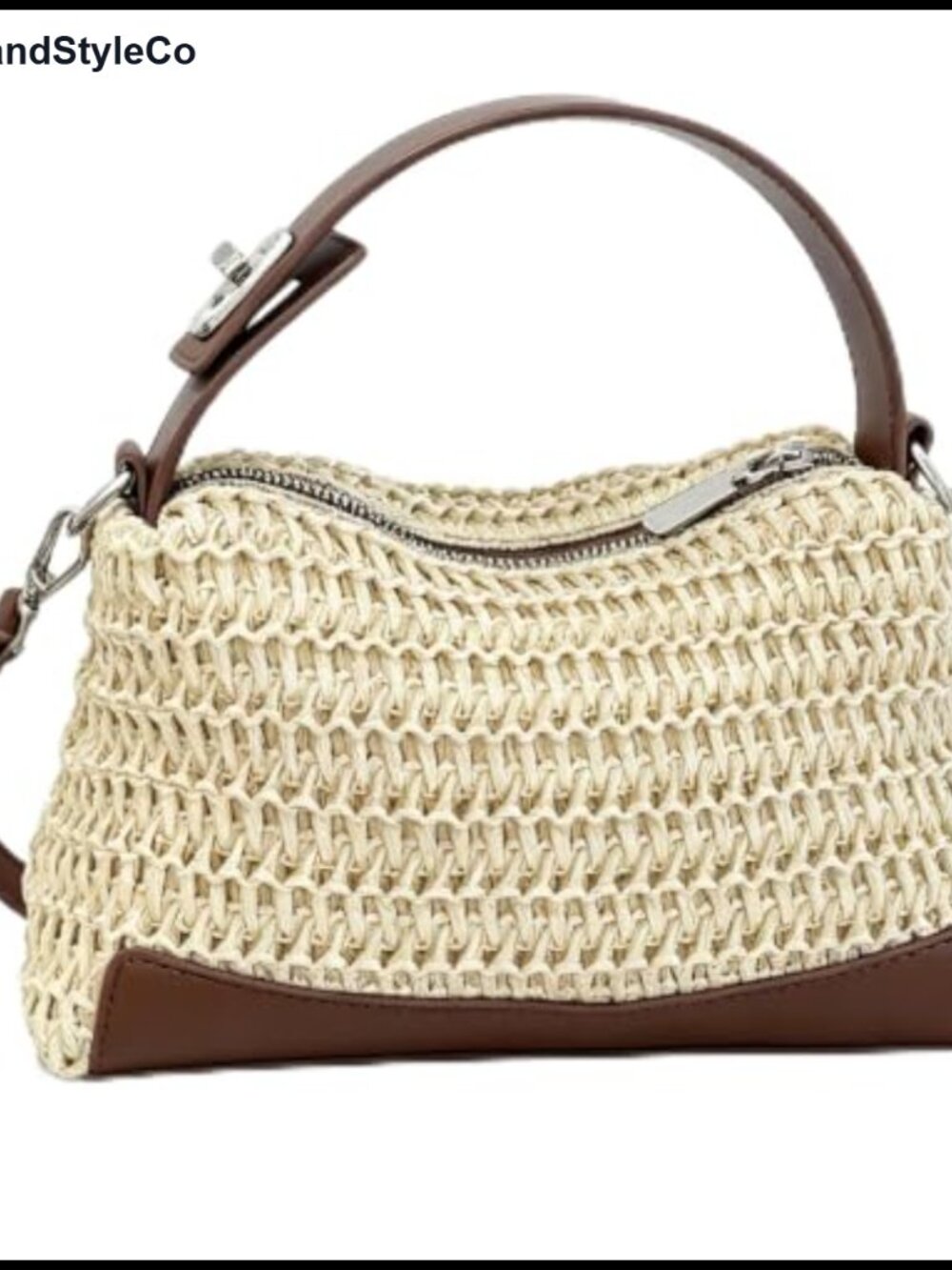 Small Woven Straw Crossbody Bag for Women, Boho Handbag